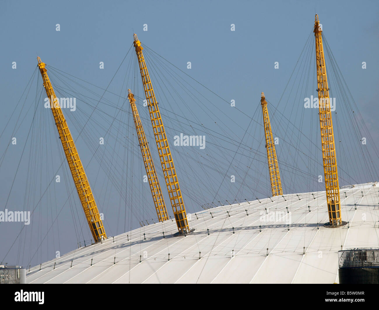 Detail of the O2 Millennium Dome Greenwich London England Stock Photo