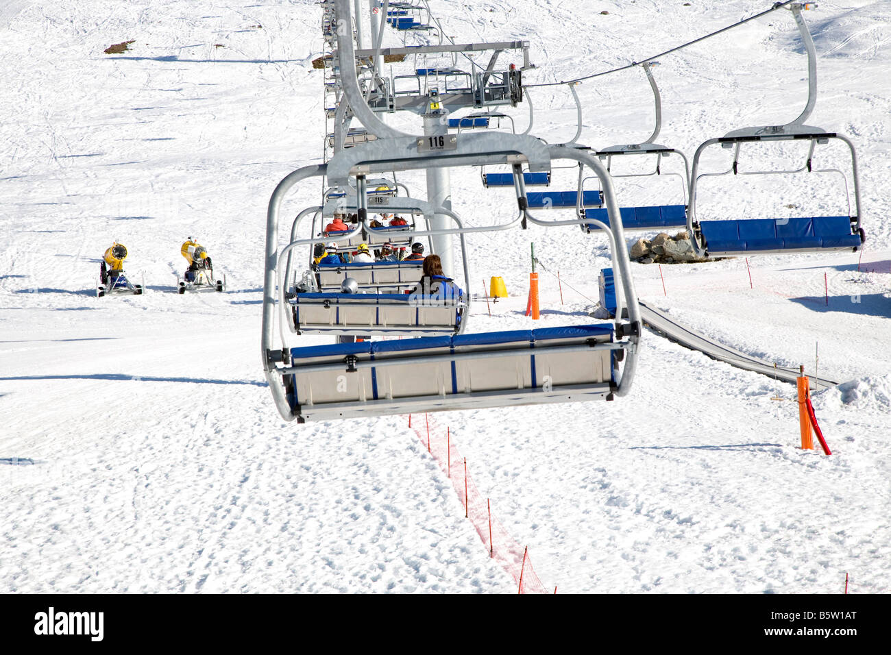 Ski run  Torgnon  Valle d'Aosta  Italy Stock Photo