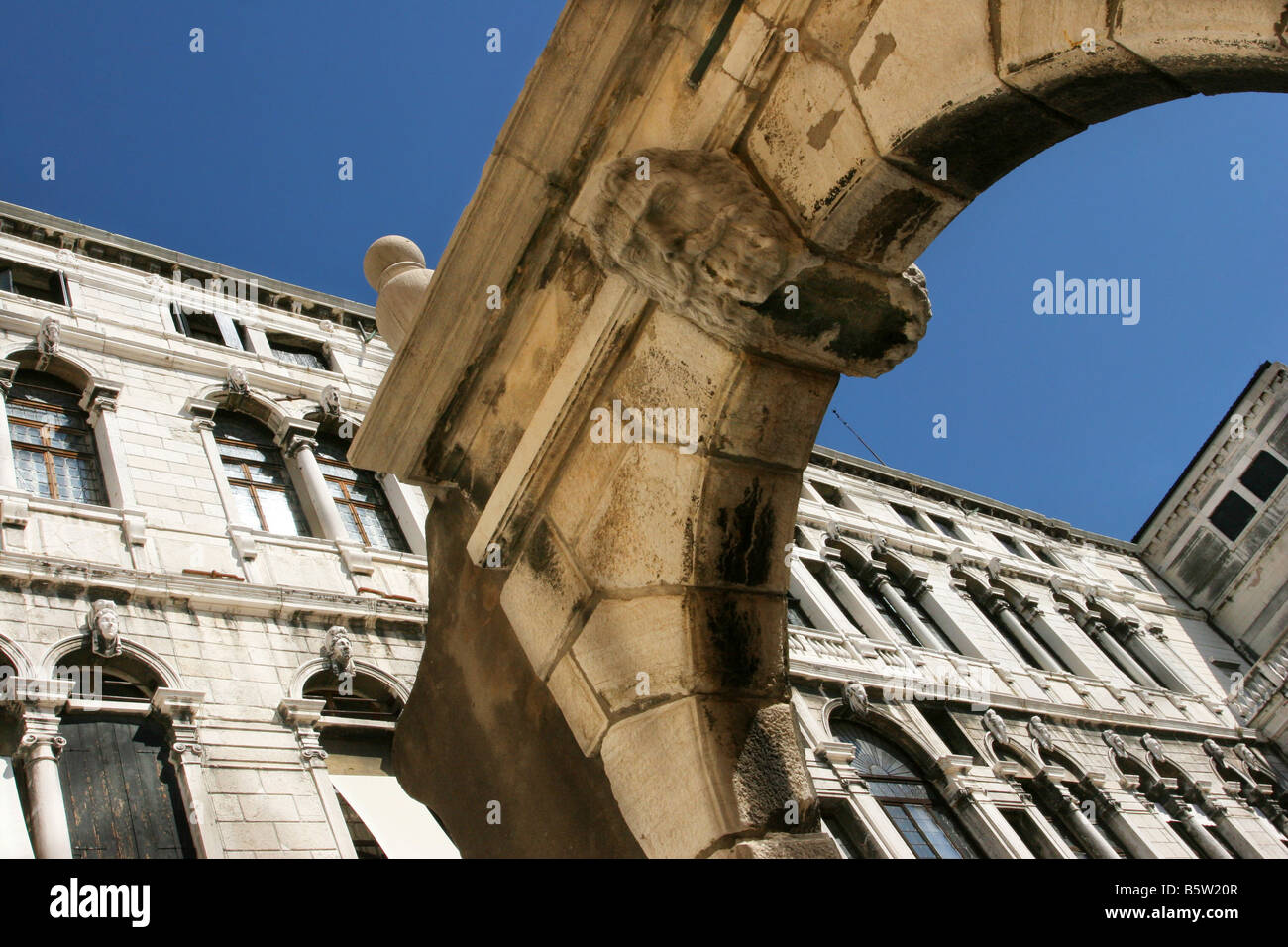 Foreshortening Venice Italy Stock Photo Alamy