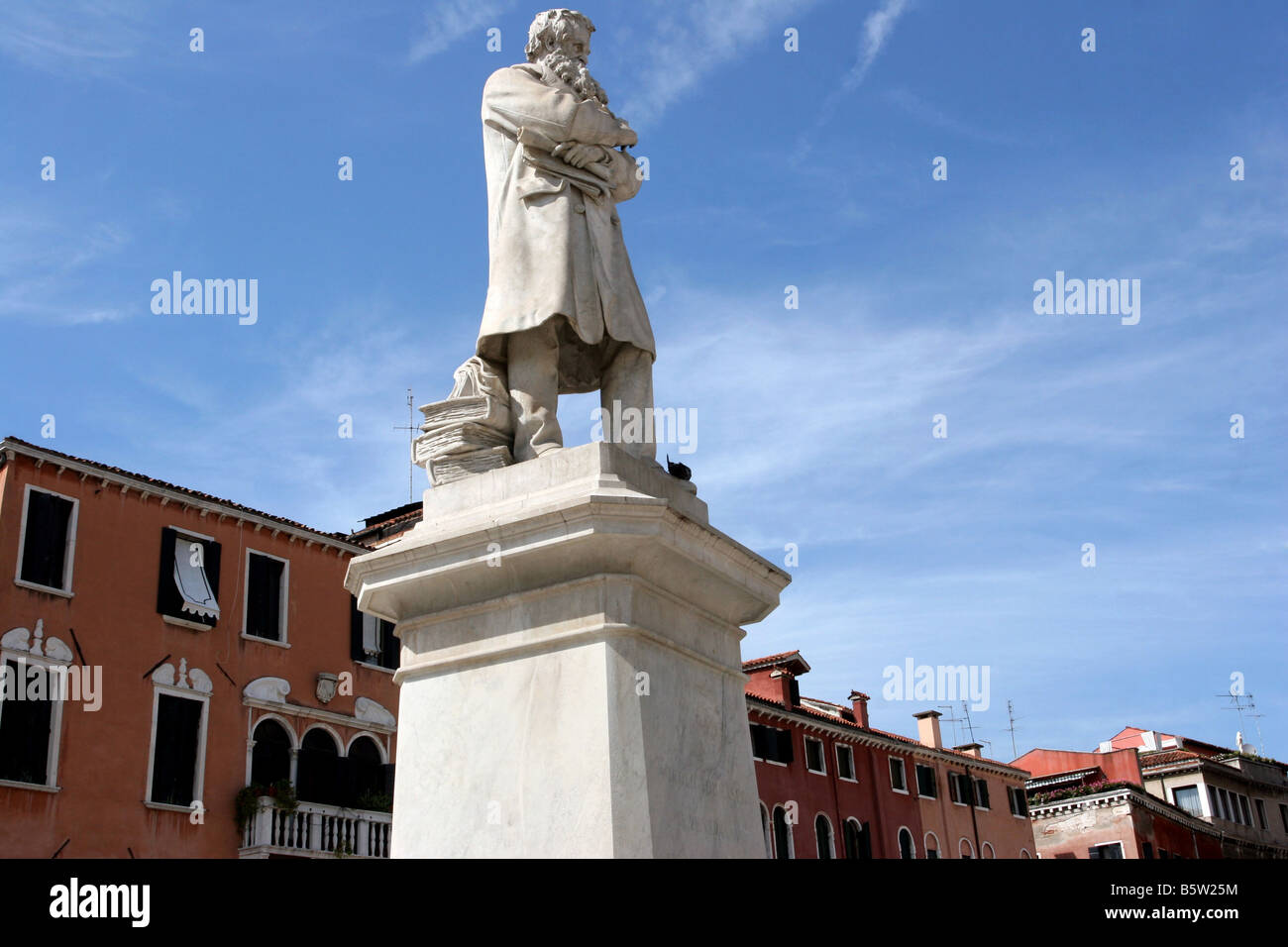 Campo Santo Stefano  Niccolo Tommaseo statue  Sestiere Dorsoduro  Venice  Veneto  Italy Stock Photo