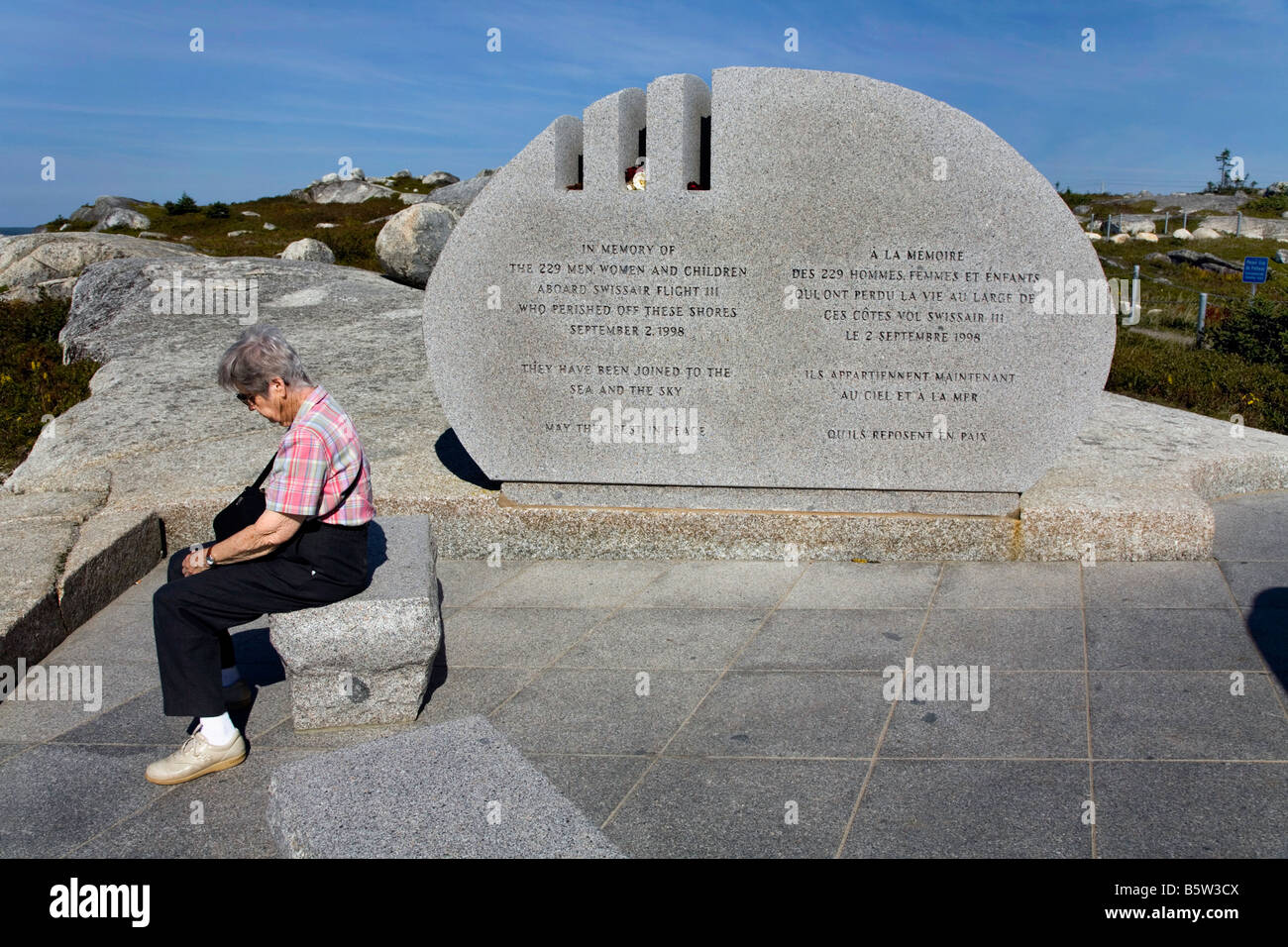Memorial to Swiss Air Flight 111 which crashed near Peggy s Cove a