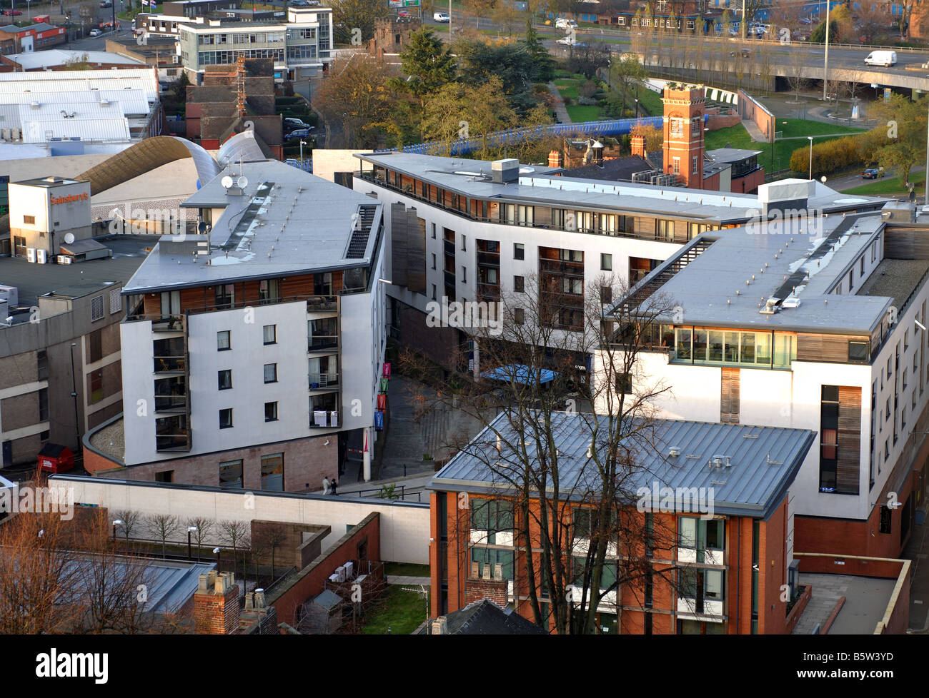 View from tower of Coventry Cathedral, West Midlands, England, UK Stock Photo