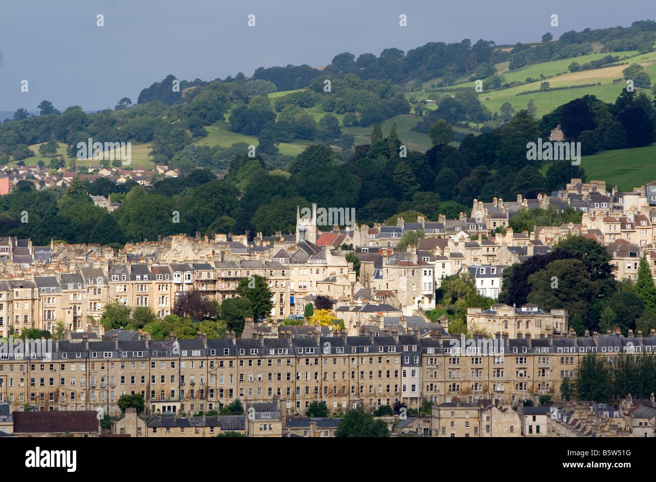 An overview of the city of Bath Somerset England Stock Photo