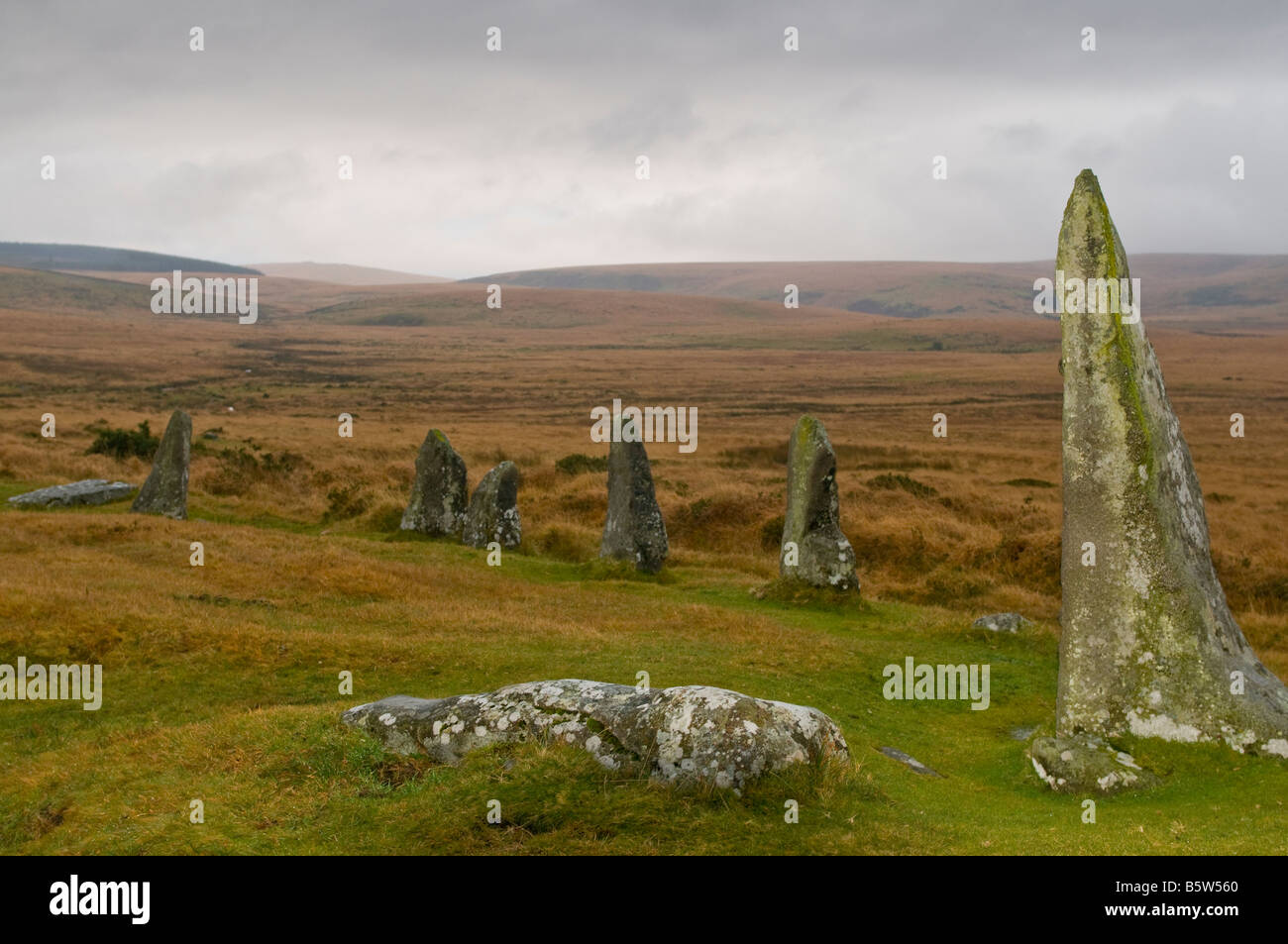 Scorhill Circle in Dartmoor National Park Stock Photo Alamy