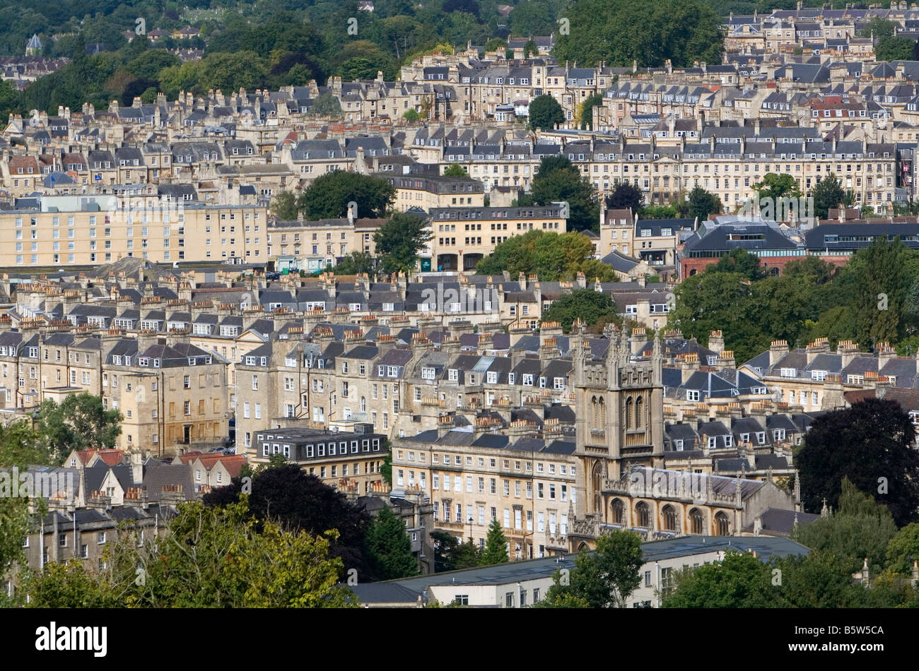 An overview of the city of Bath Somerset England Stock Photo