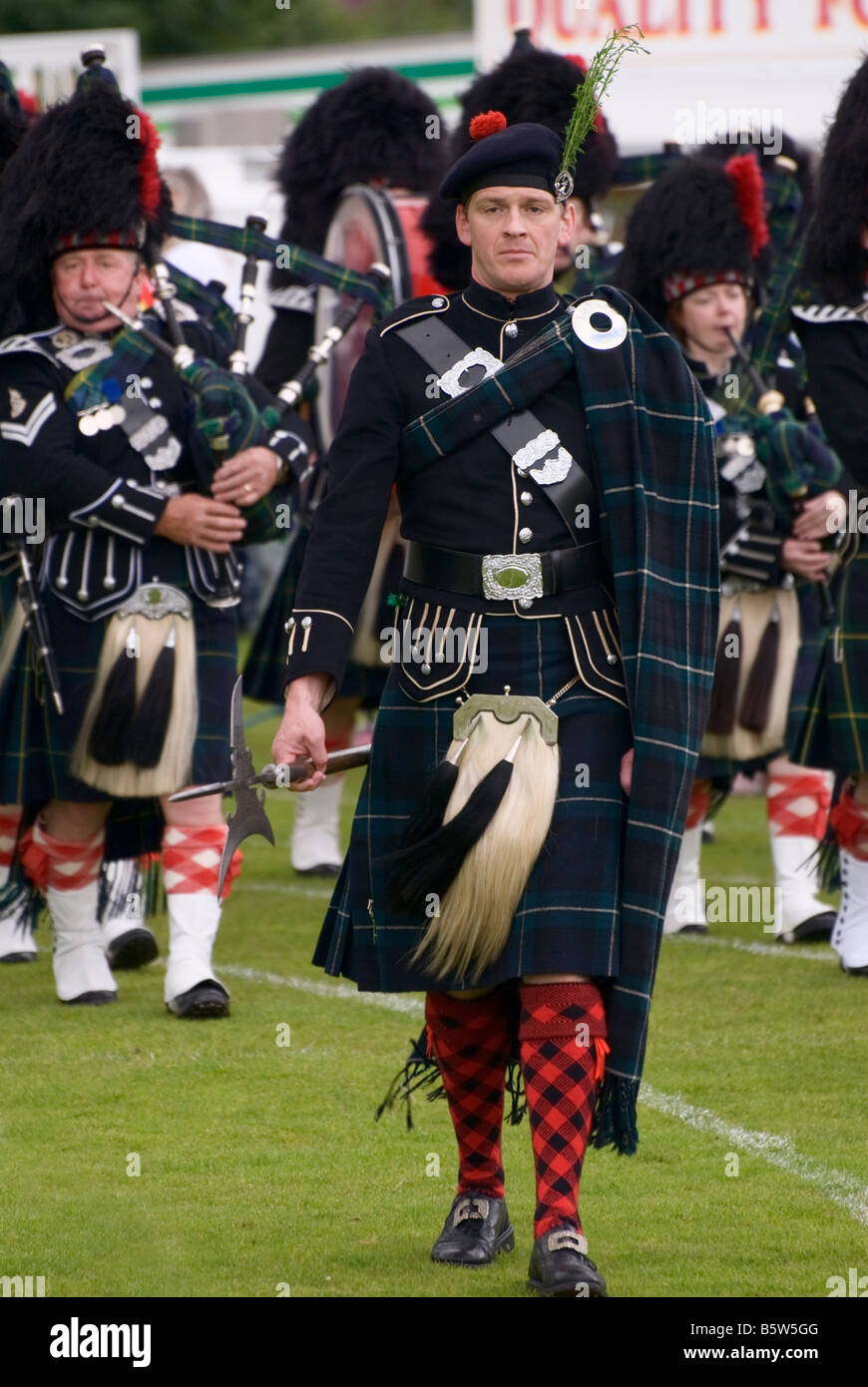 The Fort William highland games in the county of Lochaber, Scotland in the United Kingdom of Great Britain. Stock Photo