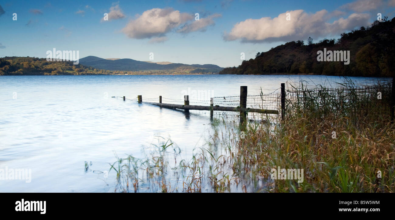 Bala Lake Llyn Tegid picture in late afternoon sunlight Stock Photo