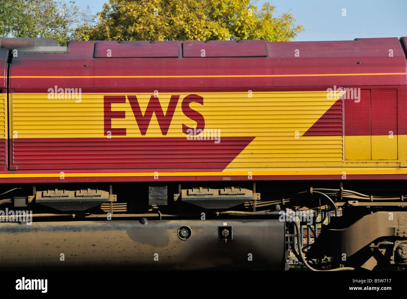 EWS - English, Welsh and Scottish Railway Engine Stock Photo
