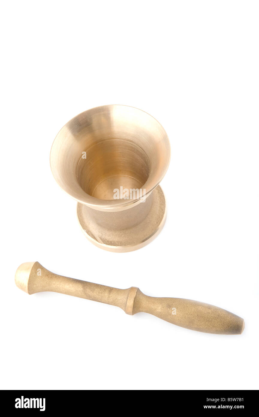object on white kitchen utensil mortar Stock Photo Alamy