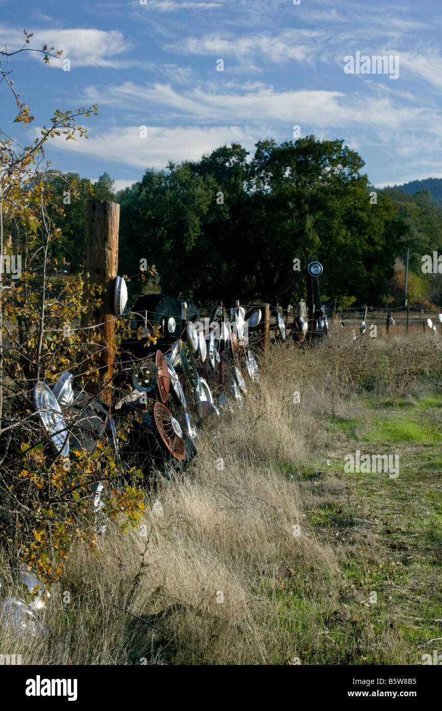 hubcap art Stock Photo