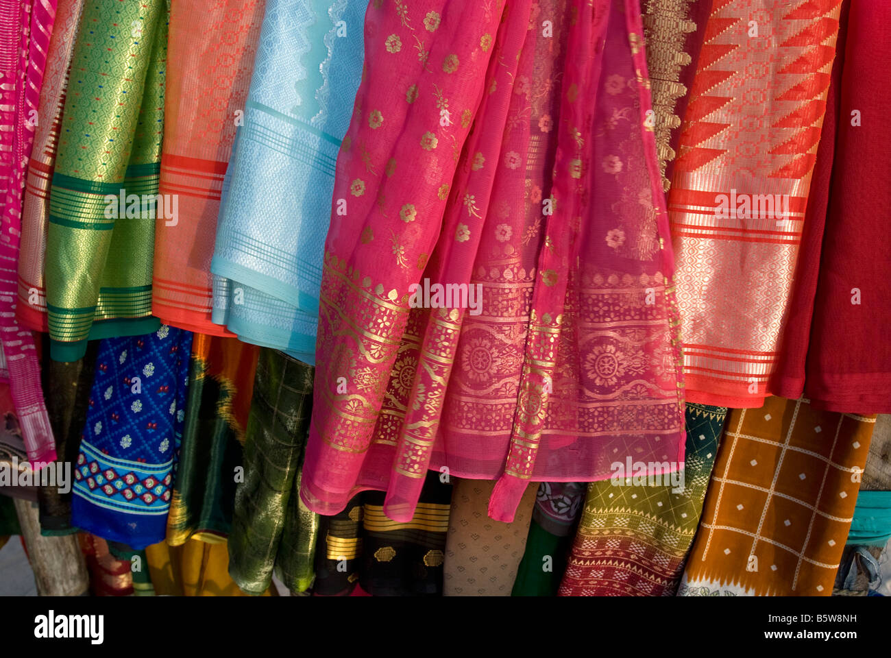 Colourful materials, Sri Lanka Stock Photo