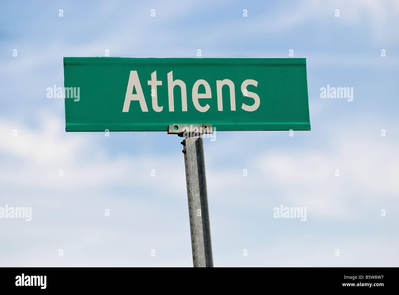 Athens street sign Stock Photo