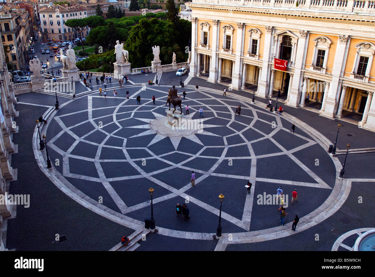 Piazza del Campidoglio in Rome Stock Photo