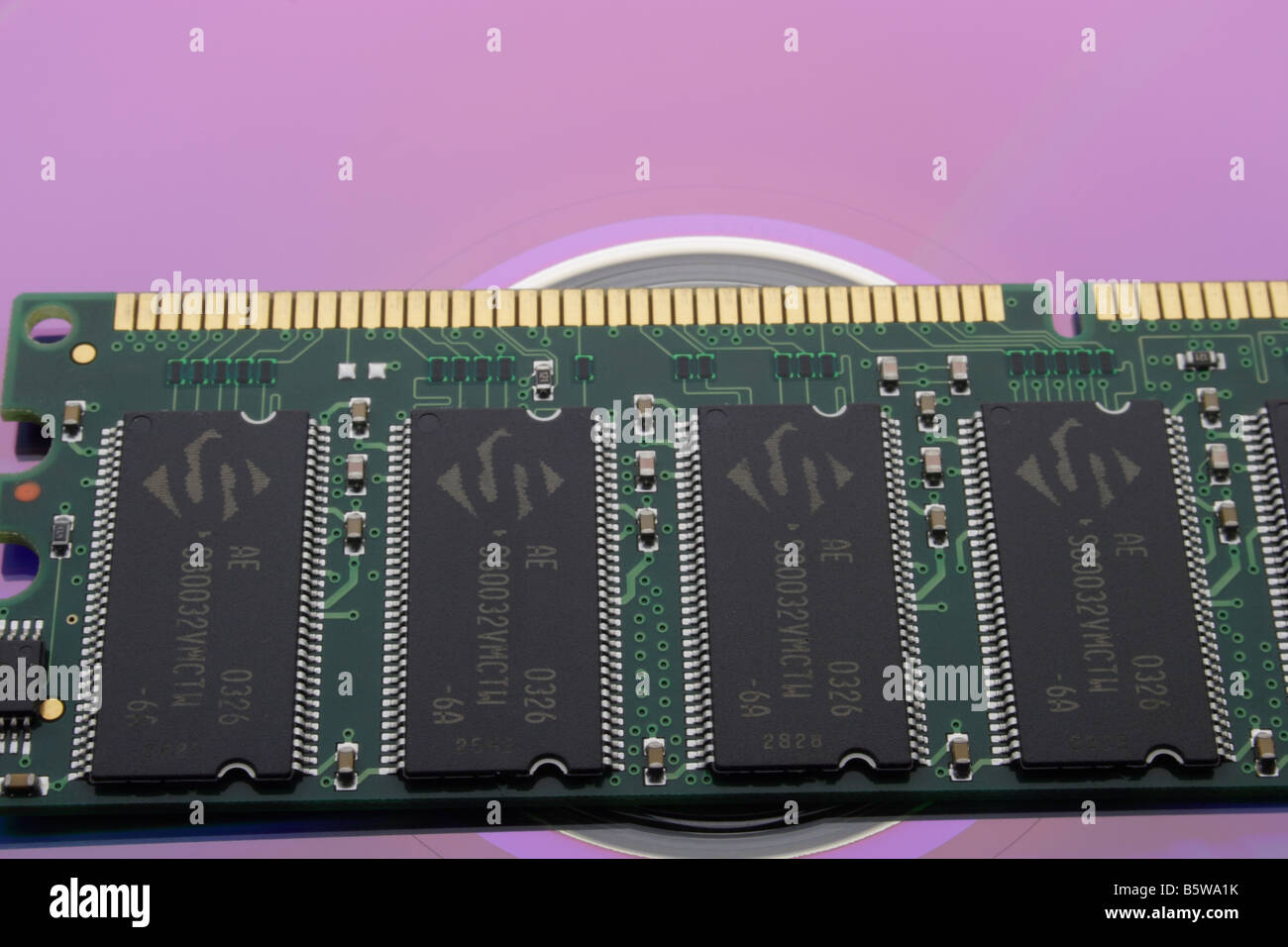 Computer circuit board showing chips up close Stock Photo - Alamy