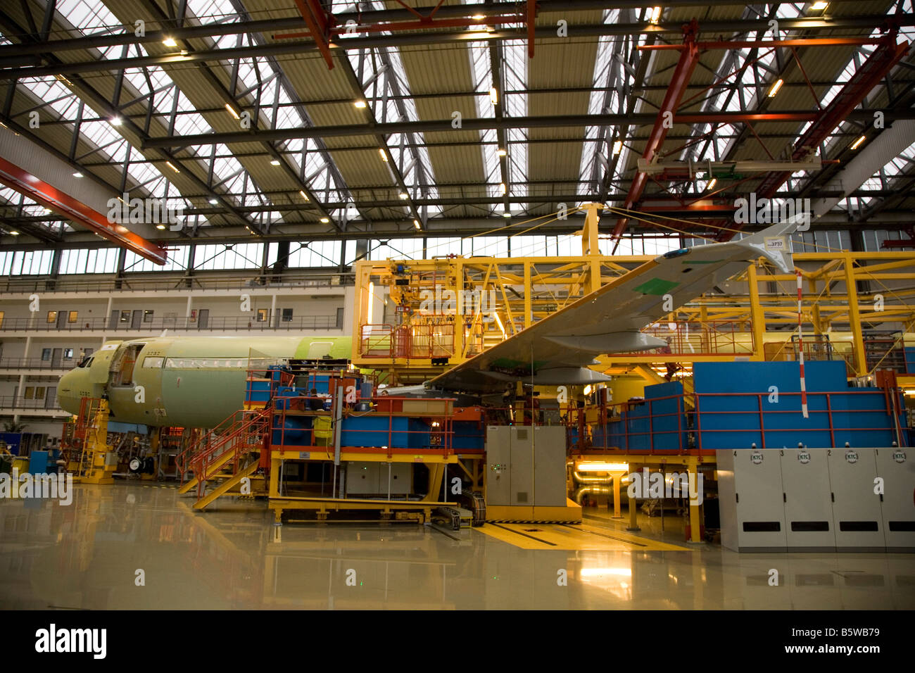 Aircraft are constructed in the Airbus plant in Hamburg, Germany Stock ...