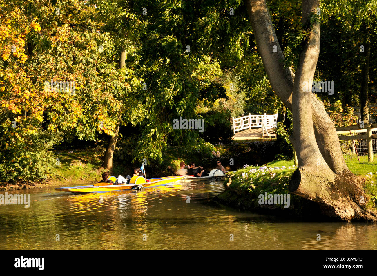 Punting in river Thames Oxford England Stock Photo