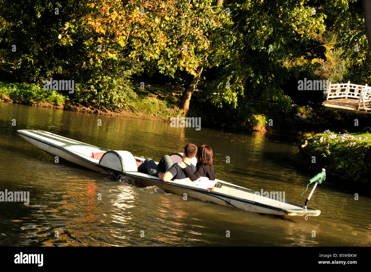 Punting in river Thames Oxford England Stock Photo
