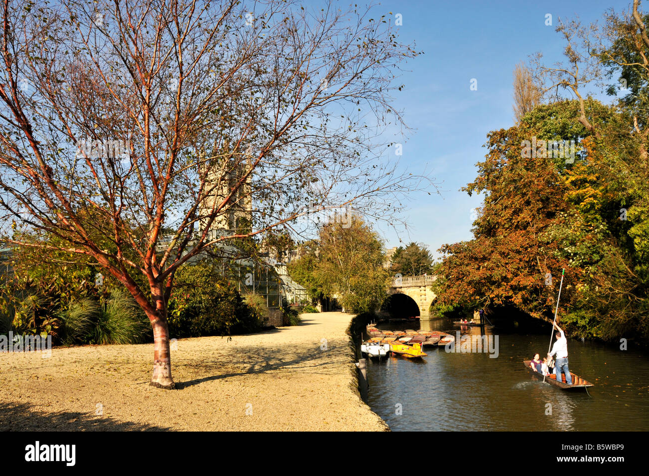 Punting in river Thames Oxford England Stock Photo