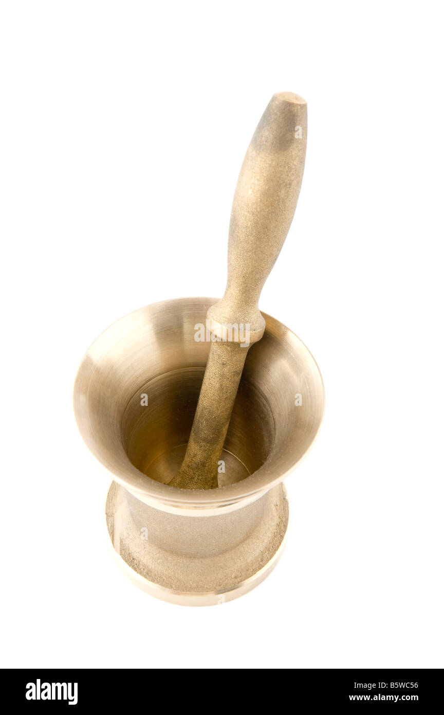 object on white kitchen utensil mortar Stock Photo Alamy