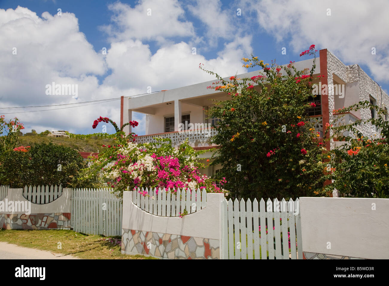 Private house on the caribbean island of Anguilla in the British West Indies Stock Photo