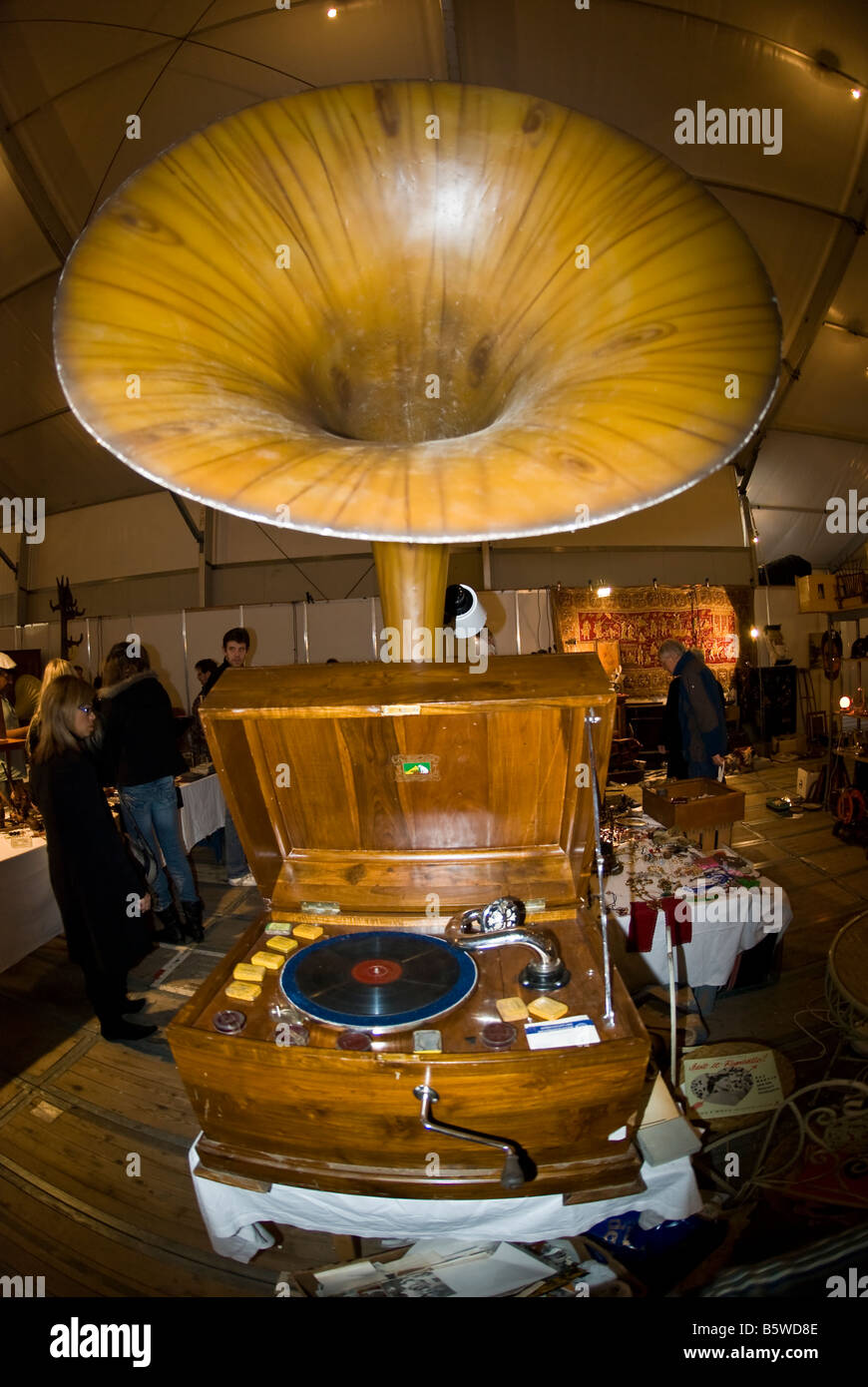 An old RCA Victor phonograph at an antiques fair Stock Photo