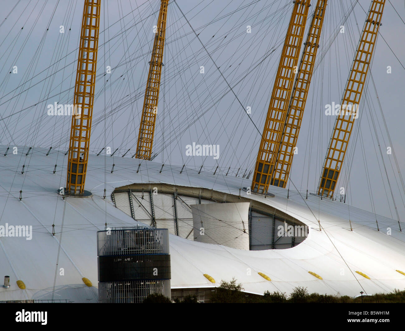 Detail of the O2 Millennium Dome Greenwich London England Stock Photo