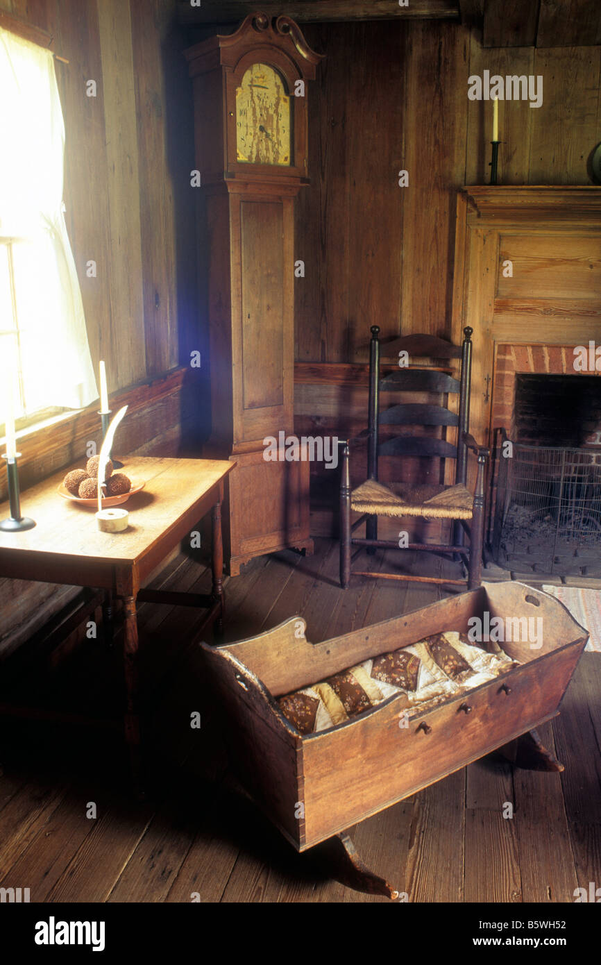 Restored Interior Of Childhome Home Of Pres James K Polk A Log