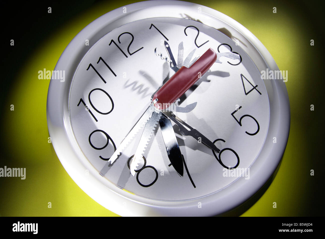 MultiPurpose Tool on Wall Clock Stock Photo Alamy