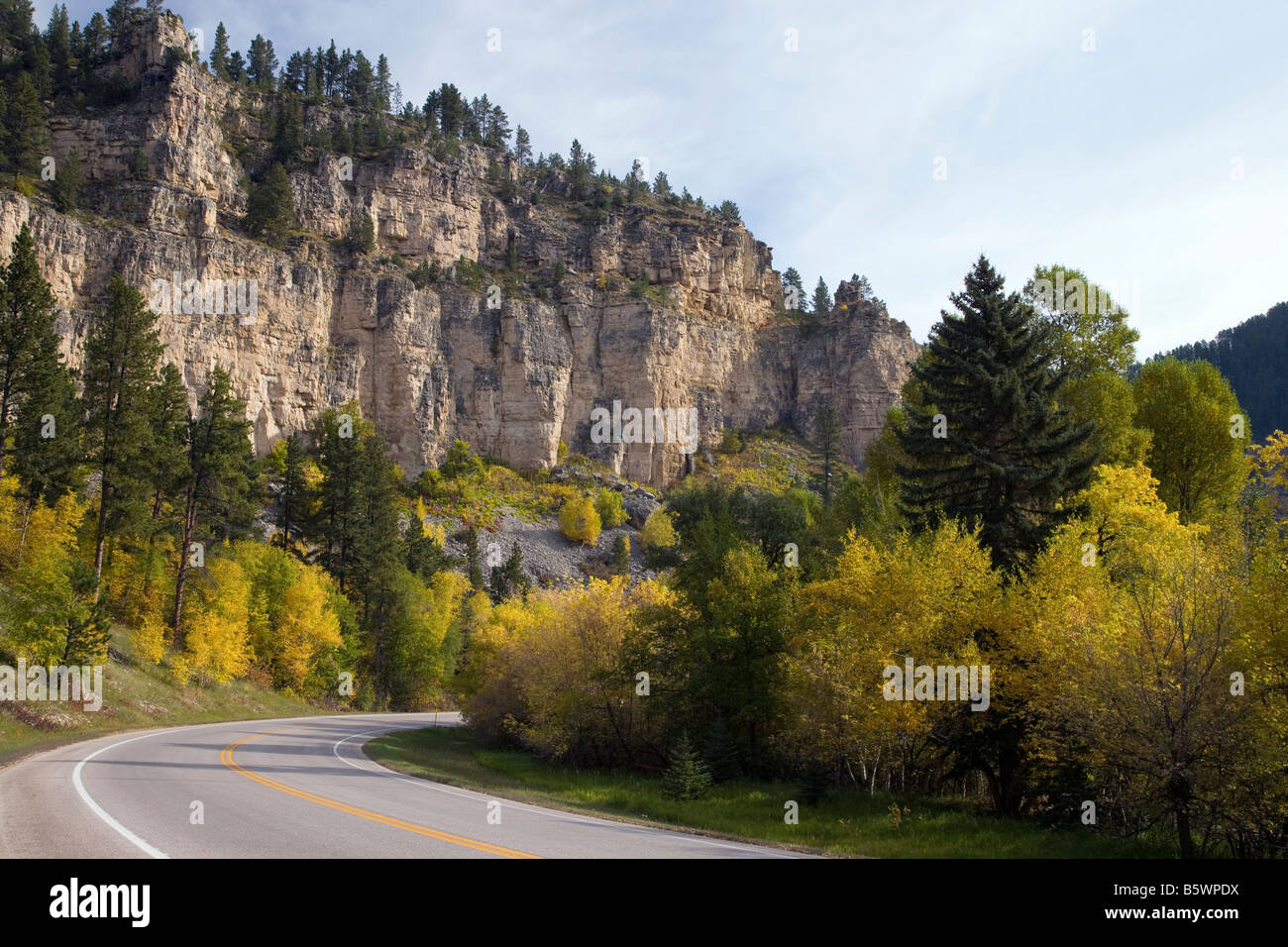 Spearfish Canyon Scenic Byway, Black Hills National Forest, South Dakota Stock Photo
