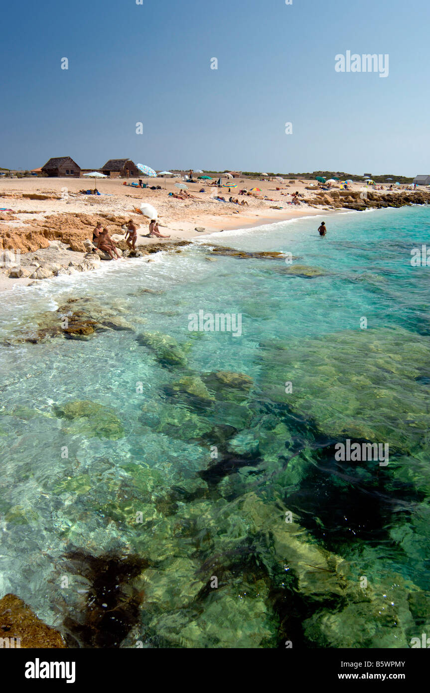 Is Arutas Beach Cabras Sinis Sardinia Italy Stock Photo