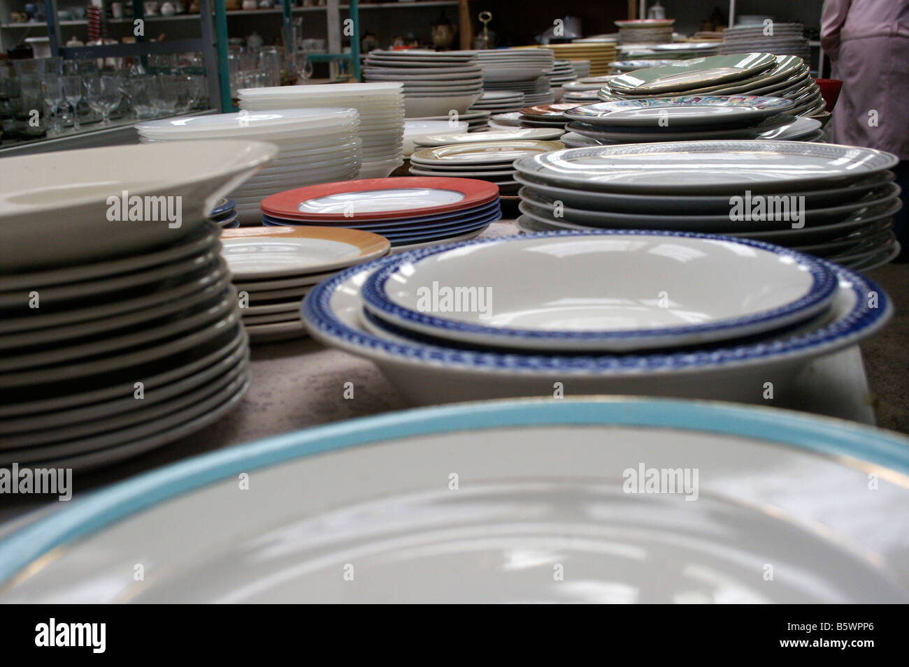 Plates. Old plates. Stock Photo
