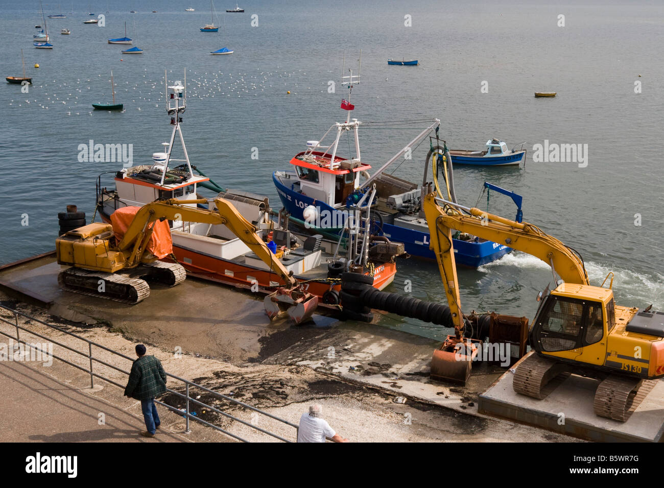 'Leigh on Sea' fishing boats moored by dock Stock Photo