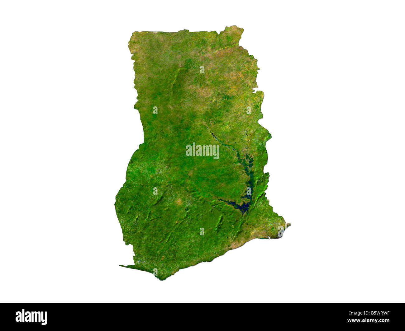 Highlighted satellite image of ghana Cut Out Stock Images & Pictures