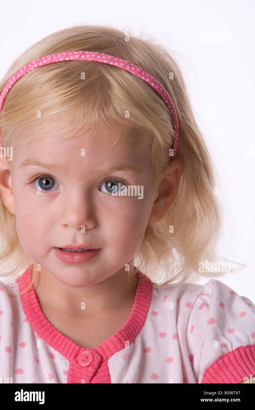 Portrait of a little blond girl Stock Photo - Alamy