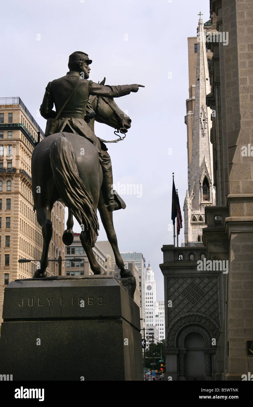 John Reynolds Civil War Statue. Philadelphia, Pennsylvania, USA Stock
