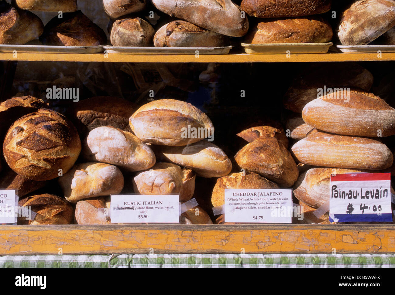 Bakery in New York City. Bread for sale at Union Square at the food