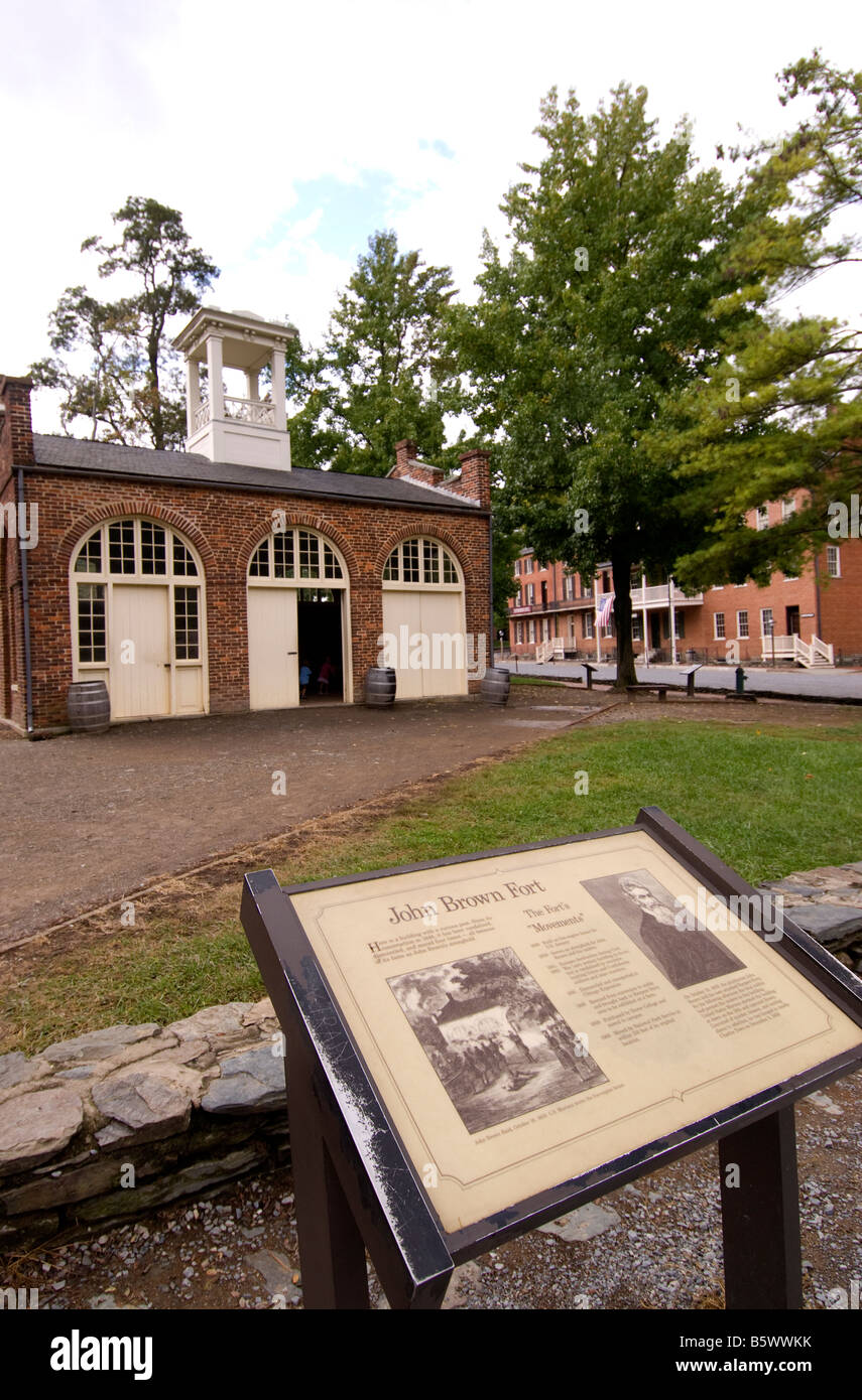 John Brown Fort at Harpers Ferry National Historical Park, West Virginia Stock Photo