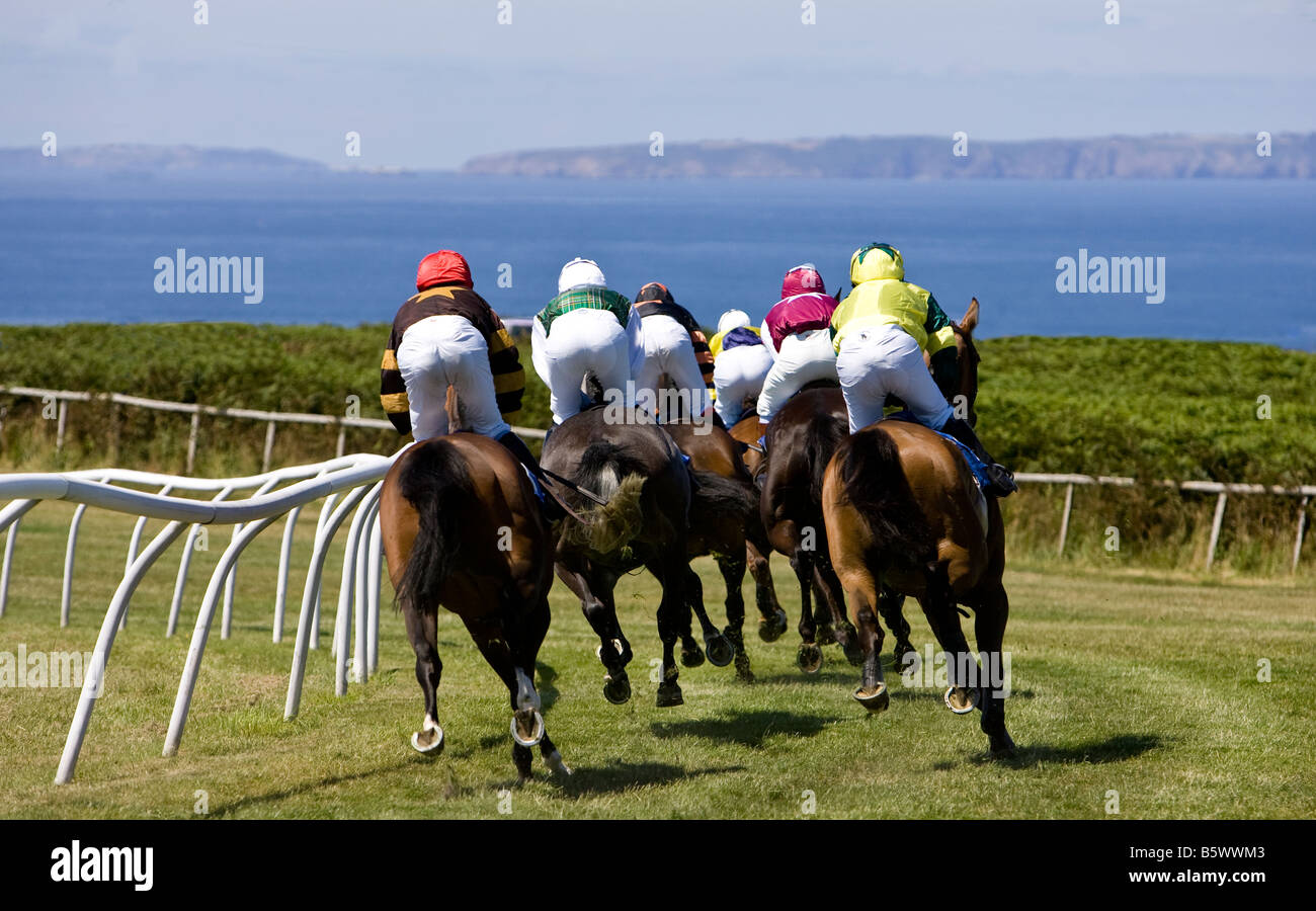 The Jersey Race Club Les Landes Race Course Jersey ,The Channel Islands UK  United Kingdom GB Great Britain Stock Photo - Alamy