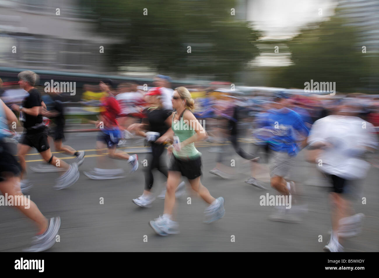 Runners in the renowned annual Royal Victoria marathonVictoria