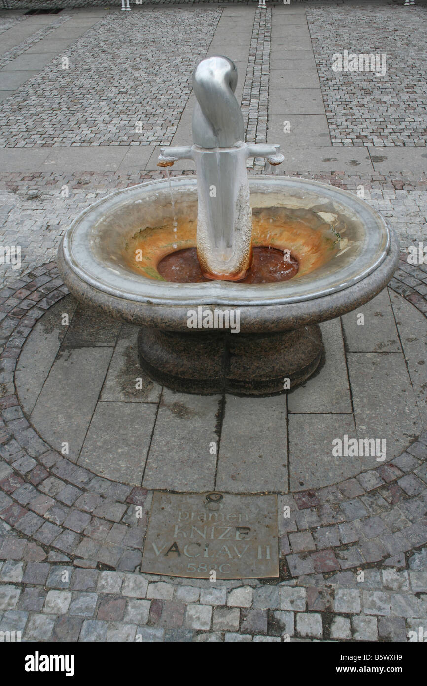 Water source in Karlovy Vary Czech Mineral water resort Czech Stock ...