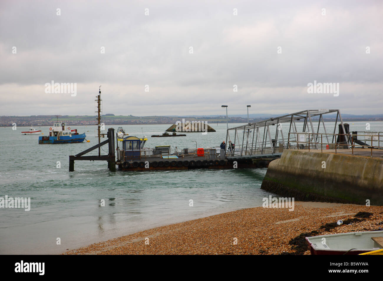 The Hayling Island to Eastney ferry service carries passengers from Hayling to the Portsea Island Stock Photo