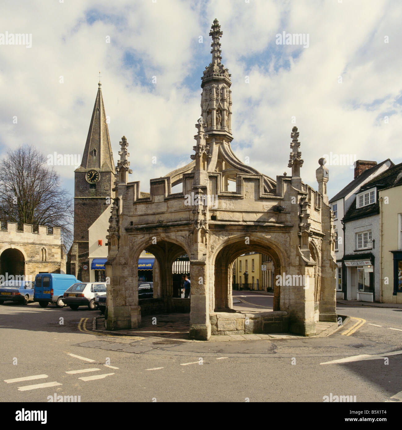 March 1994: Market Cross, Malmesbury, Cotswolds, Wiltshire, England, UK, Europe Stock Photo