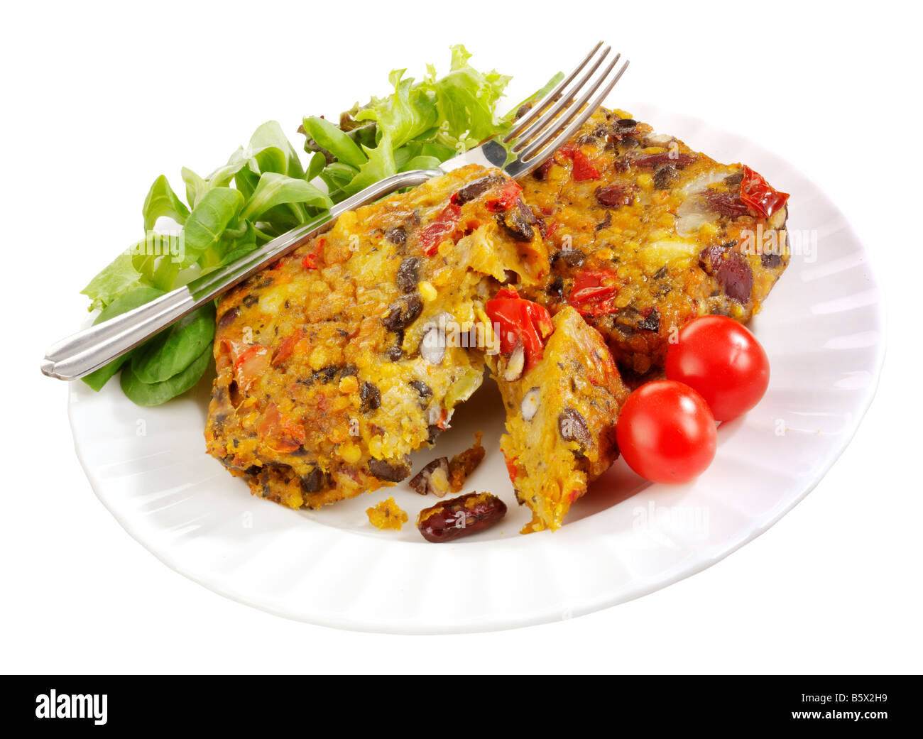 VEGETARIAN BEAN ROAST CUTLETS OR BURGER Stock Photo