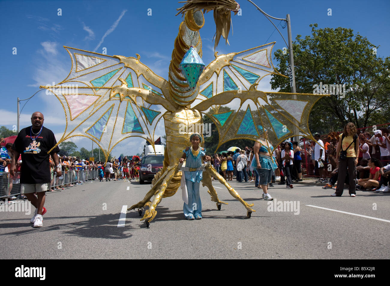 The 41st (2008) Toronto Caribbean Carnival (Caribana) is the largest Caribbean festival in North America. Stock Photo