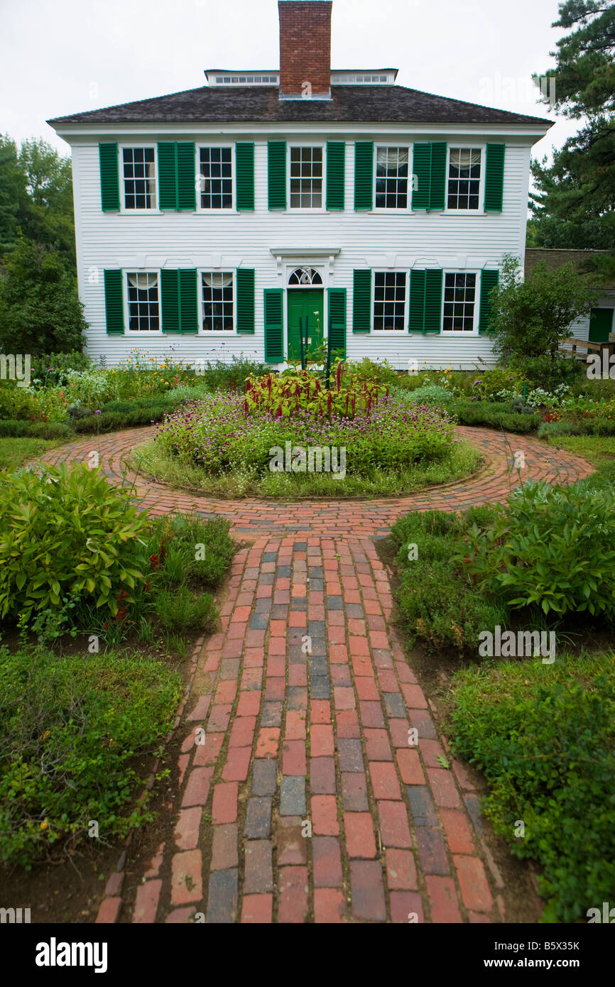 Gardens line the side of the Salem Towne house, Old Sturbridge Village