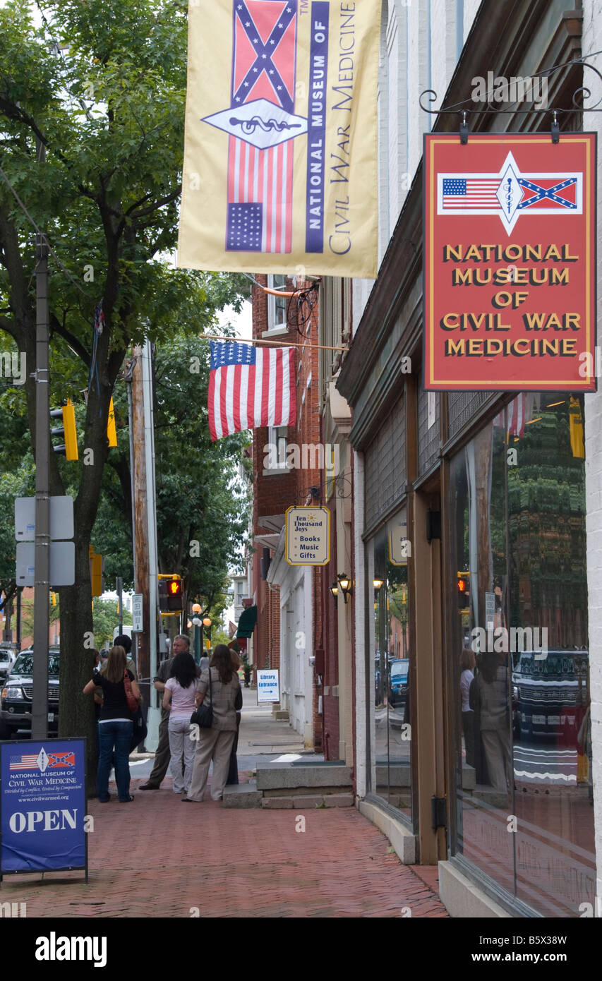 The National Museum of Civil War Medicine on East Patrick Street, Frederick, Maryland Stock Photo
