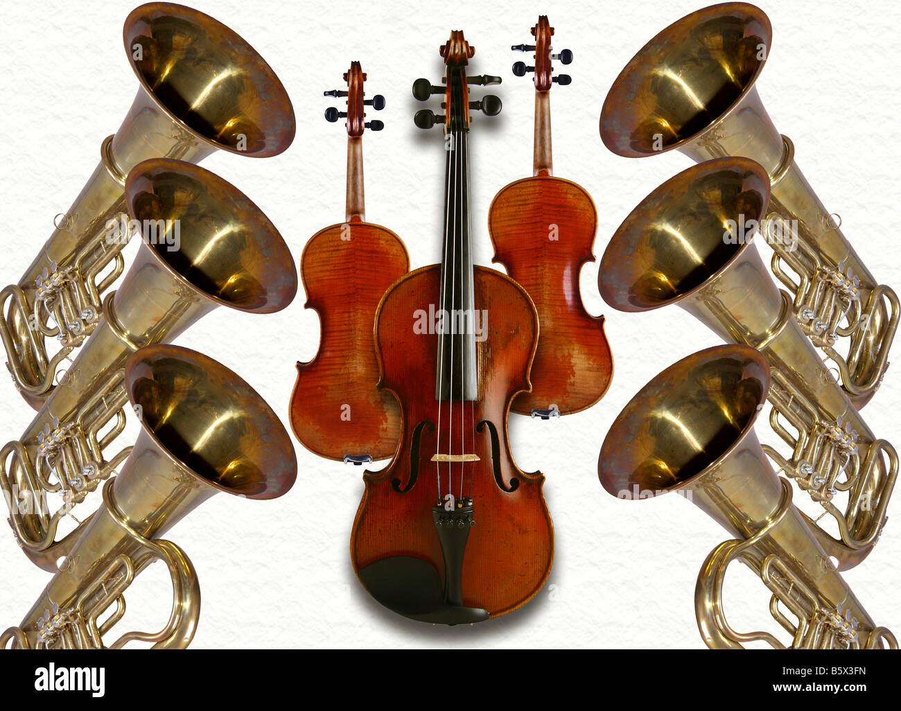 Musical instruments happen string and wind Stock Photo Alamy