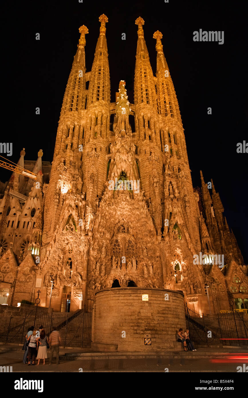 The Sagrada Familia by Antoni Gaudi in Barcelona, Spain Stock Photo