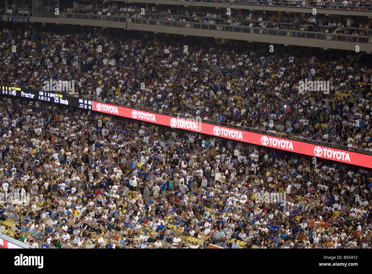 Dodger Stadium Crowd Stock Photo