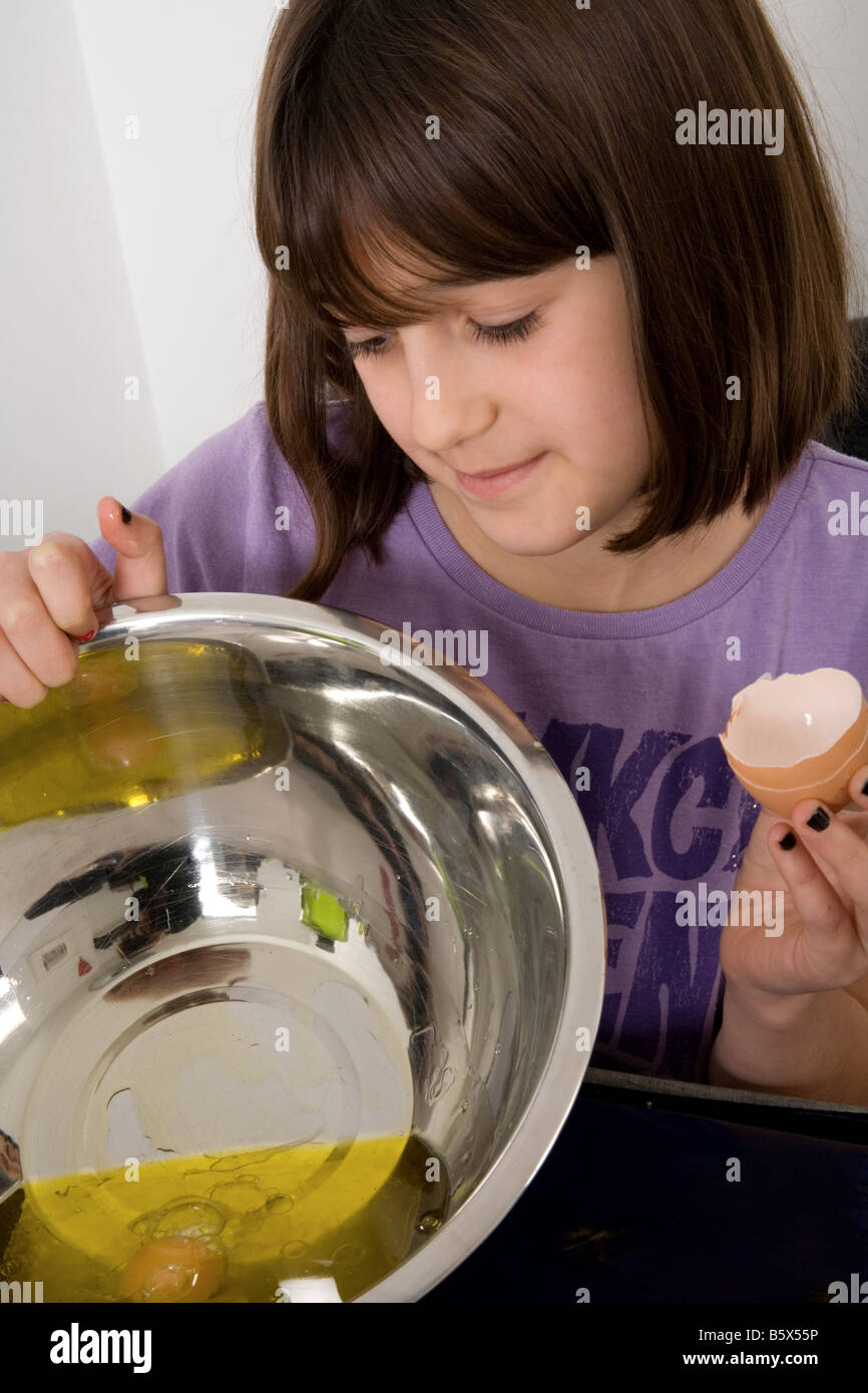 Girl cooking Stock Photo